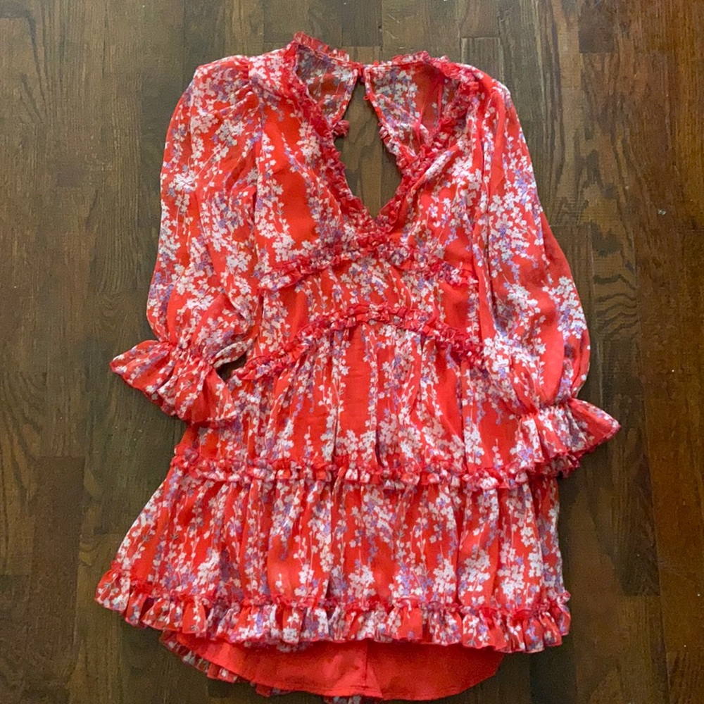 Pink floral dress